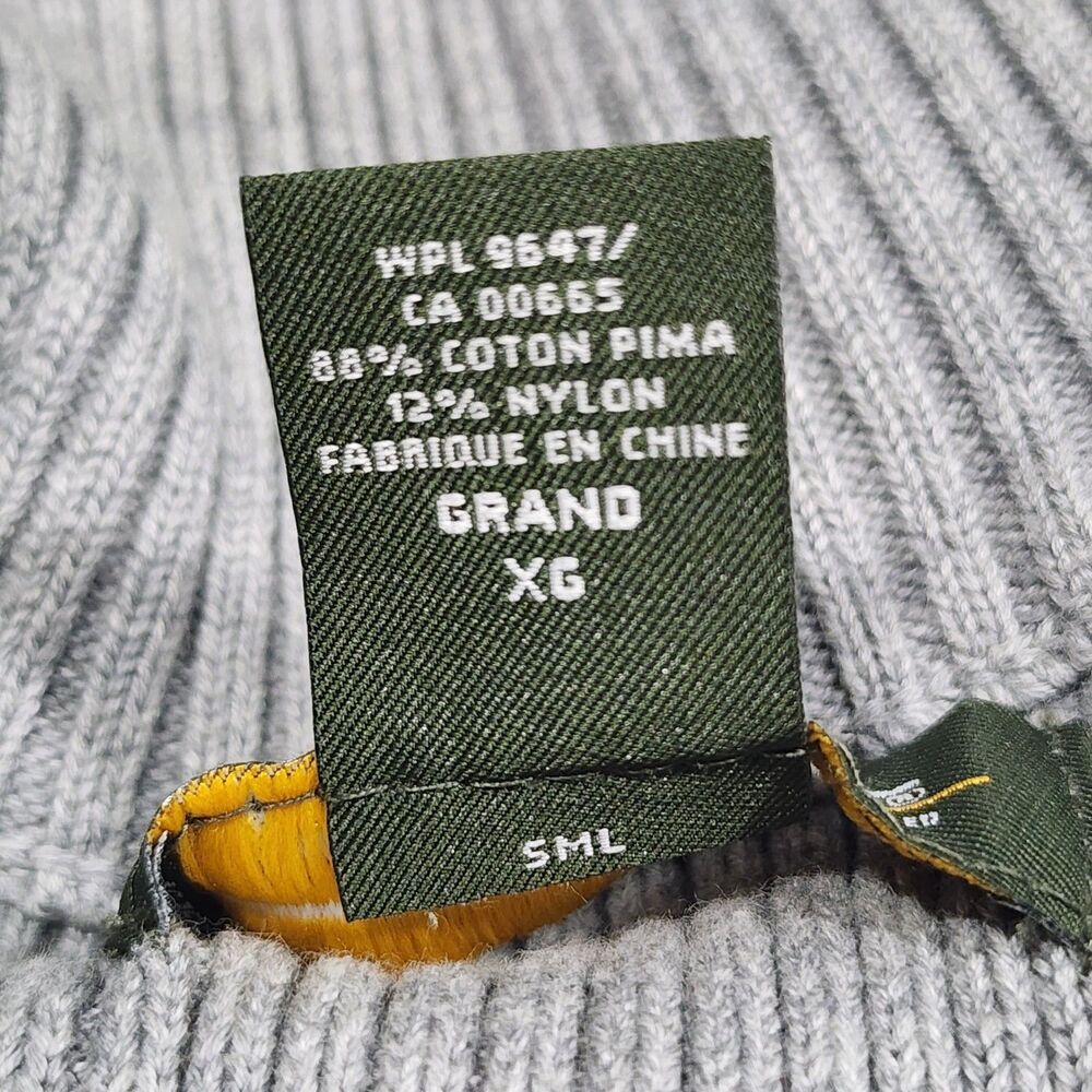 Eddie Bauer Men's Sweater Full Zip Outdoor Cardigan Gray Sizes XLarge Tall - Picture 8 of 8